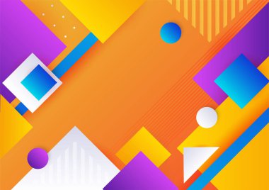 Renkli soyut arka plan. Modern soyut kapaklar, minimal kapaklar tasarım. Renkli geometrik arkaplan, vektör çizimi.