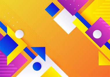 Renkli soyut arka plan. Modern soyut kapaklar, minimal kapaklar tasarım. Renkli geometrik arkaplan, vektör çizimi.