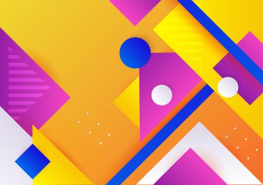 Renkli soyut arka plan. Modern soyut kapaklar, minimal kapaklar tasarım. Renkli geometrik arkaplan, vektör çizimi.