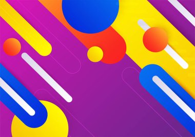 Renkli soyut arka plan. Modern soyut kapaklar, minimal kapaklar tasarım. Renkli geometrik arkaplan, vektör çizimi.