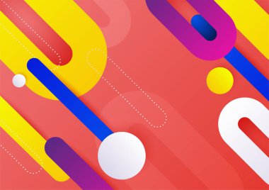 Renkli soyut arka plan. Modern soyut kapaklar, minimal kapaklar tasarım. Renkli geometrik arkaplan, vektör çizimi.