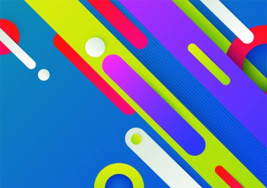 Renkli soyut arka plan. Modern soyut kapaklar, minimal kapaklar tasarım. Renkli geometrik arkaplan, vektör çizimi.