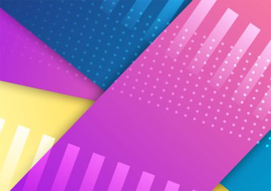 Renkli soyut arka plan. Modern soyut kapaklar, minimal kapaklar tasarım. Renkli geometrik arkaplan, vektör çizimi.