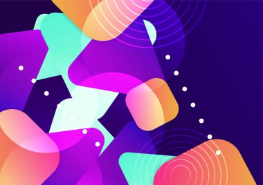 Renkli soyut arka plan. Modern soyut kapaklar, minimal kapaklar tasarım. Renkli geometrik arkaplan, vektör çizimi.