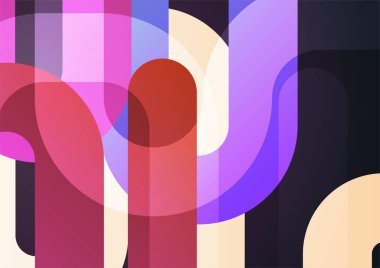 Renkli soyut arka plan. Modern soyut kapaklar, minimal kapaklar tasarım. Renkli geometrik arkaplan, vektör çizimi.