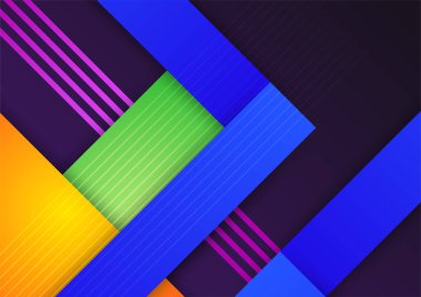 Renkli soyut arka plan. Modern soyut kapaklar, minimal kapaklar tasarım. Renkli geometrik arkaplan, vektör çizimi.