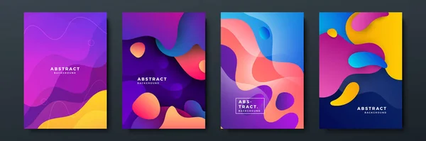 Fond Abstrait Coloré Pour Affiche Couverture Brochure Présentation Rapport Annuel — Image vectorielle