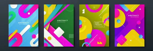Kleurrijke Abstracte Achtergrond Voor Poster Omslag Brochure Presentatie Jaarverslag Kleurrijke — Stockvector