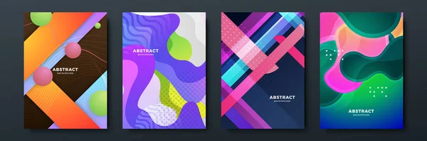 Fond Abstrait Coloré Pour Affiche Couverture Brochure Présentation Rapport Annuel — Image vectorielle