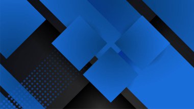 Mavi soyut fütüristik geometrik polimetrik teknoloji arka planı. Bilim ve teknoloji. Vektör illüstrasyonu