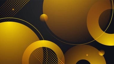 Geometrik şekilli soyut sarı turuncu ve siyah arkaplan. Şirket tasarımı, kapak broşürü, afiş ağı, reklam, poster, broşür, sosyal medya, web, teknoloji afişi için tasarlandı.