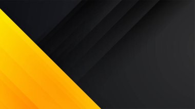 Geometrik şekilli soyut sarı turuncu ve siyah arkaplan. Şirket tasarımı, kapak broşürü, afiş ağı, reklam, poster, broşür, sosyal medya, web, teknoloji afişi için tasarlandı.