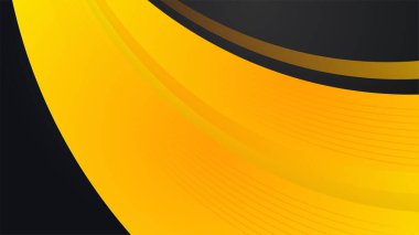 Geometrik şekilli soyut sarı turuncu ve siyah arkaplan. Şirket tasarımı, kapak broşürü, afiş ağı, reklam, poster, broşür, sosyal medya, web, teknoloji afişi için tasarlandı.