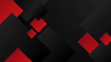 Yüksek kontrastlı kırmızı ve siyah çizgili. Soyut teknoloji grafik arka plan tasarımı. Vektör şirket geçmişi. Vektör illüstrasyonu.