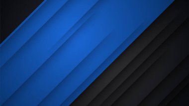 Siyah ve mavi soyut arka plan kağıt parlaklığı ve sunum tasarımı için katman element vektörü. İş dünyası, şirket, kurum, parti, şenlik, seminer ve görüşmeler için uygun.