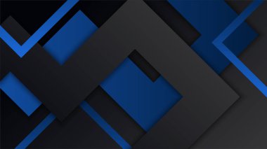 Siyah ve mavi soyut arka plan kağıt parlaklığı ve sunum tasarımı için katman element vektörü. İş dünyası, şirket, kurum, parti, şenlik, seminer ve görüşmeler için uygun.