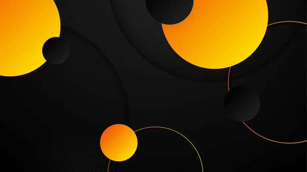 Abstrakter Schwarzer Und Gelb Oranger Hintergrund Vektor Illustration Grafik Design — Stockvektor