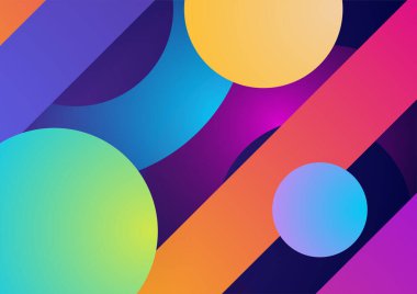 Modern renkli mavi soyut geometrik arkaplan. Kare, üçgen, daire ve geometrik şekilli teknoloji. Vektör soyut grafik tasarım pankart şablonu.