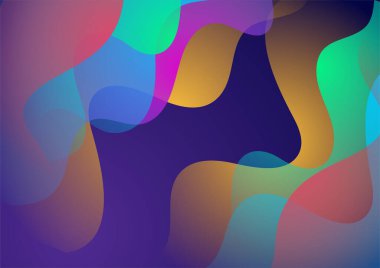 Modern renkli mavi soyut geometrik arkaplan. Kare, üçgen, daire ve geometrik şekilli teknoloji. Vektör soyut grafik tasarım pankart şablonu.