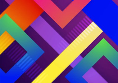 Renkli gradyan şekil soyut arkaplan. Sunum tasarımı, el ilanı, sosyal medya kapağı, web pankartı, teknoloji afişi için modern modaya uygun taze renge sahip soyut bir arkaplan