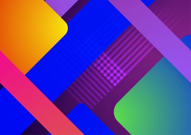 Renkli gradyan şekil soyut arkaplan. Sunum tasarımı, el ilanı, sosyal medya kapağı, web pankartı, teknoloji afişi için modern modaya uygun taze renge sahip soyut bir arkaplan