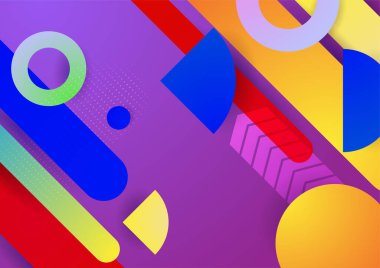 Renkli gradyan şekil soyut arkaplan. Sunum tasarımı, el ilanı, sosyal medya kapağı, web pankartı, teknoloji afişi için modern modaya uygun taze renge sahip soyut bir arkaplan