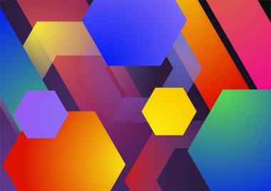 Renkli gradyan şekil soyut arkaplan. Sunum tasarımı, el ilanı, sosyal medya kapağı, web pankartı, teknoloji afişi için modern modaya uygun taze renge sahip soyut bir arkaplan