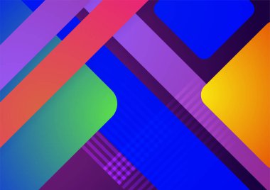 Renkli gradyan şekil soyut arkaplan. Sunum tasarımı, el ilanı, sosyal medya kapağı, web pankartı, teknoloji afişi için modern modaya uygun taze renge sahip soyut bir arkaplan