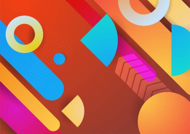 Renkli soyut arka plan dinamik dokulu geometrik element. Modern gradyan ışık vektörü çizimi.