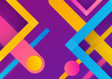 Renkli soyut arka plan. Geometrik şekiller vektör teknolojisi arka planı, tasarım broşürü, web sitesi, el ilanı için. Poster, sertifika, sunum, iniş sayfası için Geometrik şekiller