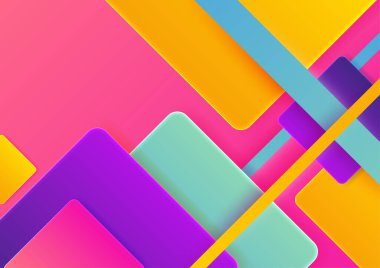 Renkli soyut arka plan. Geometrik şekiller vektör teknolojisi arka planı, tasarım broşürü, web sitesi, el ilanı için. Poster, sertifika, sunum, iniş sayfası için Geometrik şekiller