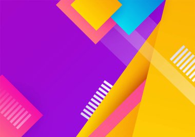 Renkli soyut arka plan. Geometrik şekiller vektör teknolojisi arka planı, tasarım broşürü, web sitesi, el ilanı için. Poster, sertifika, sunum, iniş sayfası için Geometrik şekiller