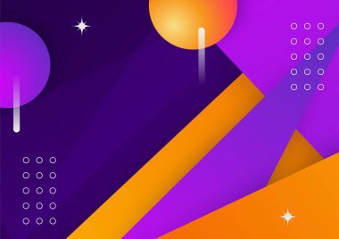 Renkli soyut arka plan. Geometrik şekiller vektör teknolojisi arka planı, tasarım broşürü, web sitesi, el ilanı için. Poster, sertifika, sunum, iniş sayfası için Geometrik şekiller