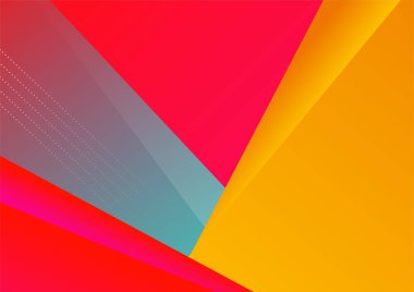 Karanlık üzerinde farklı elementler olan sanatsal renkli çerçeve, vektör soyut arkaplan sanatı tarzı parlak renkler, geometrik tasarım.