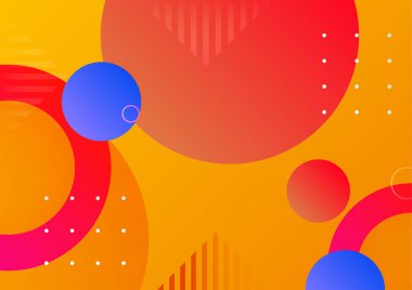 Karanlık üzerinde farklı elementler olan sanatsal renkli çerçeve, vektör soyut arkaplan sanatı tarzı parlak renkler, geometrik tasarım.