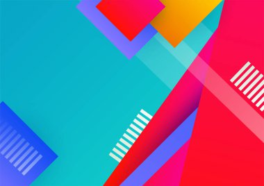 Karanlık üzerinde farklı elementler olan sanatsal renkli çerçeve, vektör soyut arkaplan sanatı tarzı parlak renkler, geometrik tasarım.