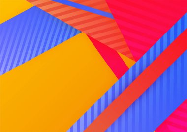 Karanlık üzerinde farklı elementler olan sanatsal renkli çerçeve, vektör soyut arkaplan sanatı tarzı parlak renkler, geometrik tasarım.