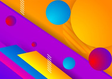 Neşeli soyut şekilli renkli tasarım arka planı