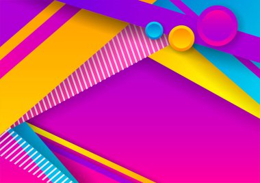 Neşeli soyut şekilli renkli tasarım arka planı