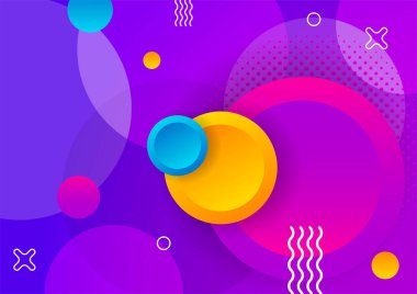 Neşeli soyut şekilli renkli tasarım arka planı