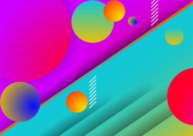 Neşeli soyut şekilli renkli tasarım arka planı