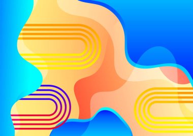 Neşeli soyut şekilli renkli tasarım arka planı