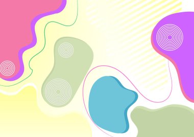 Neşeli soyut şekilli renkli tasarım arka planı