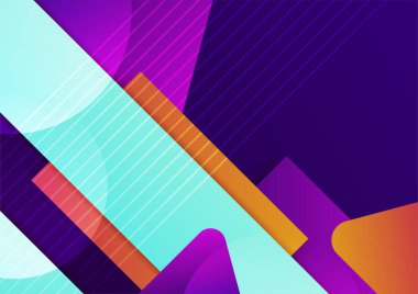 Poster kapağı tasarımı için soyut modayı değiştiren geometrik model arkaplan dokusu. En düşük renk eğimli pankart şablonu. Broşür için modern vektör dalga şekli