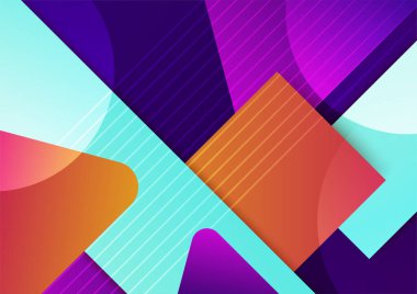 Poster kapağı tasarımı için soyut modayı değiştiren geometrik model arkaplan dokusu. En düşük renk eğimli pankart şablonu. Broşür için modern vektör dalga şekli