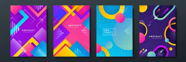 Gradiënt Vloeiende Geometrische Patroon Achtergrond Textuur Voor Poster Cover Ontwerp — Stockvector