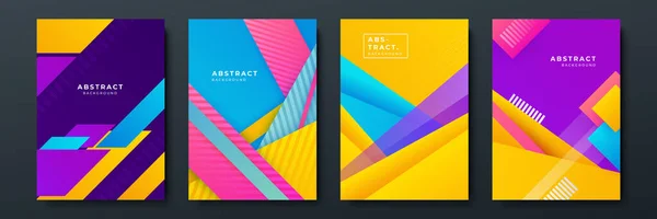 Gradiënt Vloeiende Geometrische Patroon Achtergrond Textuur Voor Poster Cover Ontwerp — Stockvector