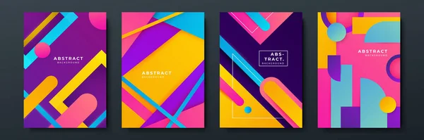 用于海报封面设计的渐变流动几何图案背景纹理 最小颜色抽象梯度横幅模板 小册子中的现代矢量波形 — 图库矢量图片