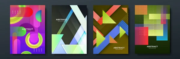 Geometrische Patroon Achtergrond Textuur Voor Poster Cover Ontwerp Minimale Kleurverloop — Stockvector