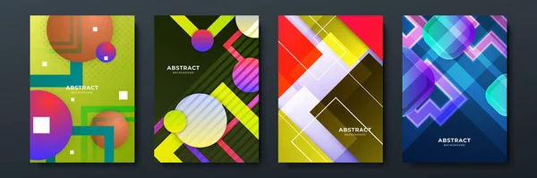 Geometriskt Mönster Bakgrund Struktur För Affisch Omslag Design Minimal Färggradient — Stock vektor